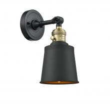 Innovations Lighting 203SW-BAB-M9-BK - Addison - 1 Light - 5 inch - Black Antique Brass - Adjustable Sconce