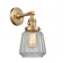 Innovations Lighting 203SW-BB-G142-LED - Chatham - 1 Light - 7 inch - Brushed Brass - Adjustable Sconce