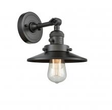 Innovations Lighting 203SW-OB-M5 - Railroad - 1 Light - 8 inch - Oil Rubbed Bronze - Adjustable Sconce