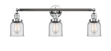 Innovations Lighting 205-PC-G52 - Bell - 3 Light - 30 inch - Polished Chrome - Bath Vanity Light