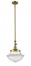Innovations Lighting 206-AB-G542 - Oxford - 1 Light - 12 inch - Antique Brass - Stem Hung - Adjustable Mini Pendant
