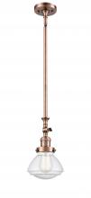 Innovations Lighting 206-AC-G324 - Olean - 1 Light - 7 inch - Antique Copper - Stem Hung - Adjustable Mini Pendant