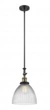 Innovations Lighting 206-BAB-G222 - Seneca Falls - 1 Light - 10 inch - Black Antique Brass - Stem Hung - Adjustable Mini Pendant