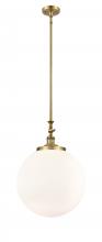 Innovations Lighting 206-BB-G201-16 - Beacon - 1 Light - 16 inch - Brushed Brass - Stem Hung - Adjustable Mini Pendant