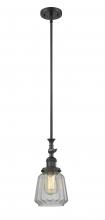 Innovations Lighting 206-BK-G142 - Chatham - 1 Light - 7 inch - Matte Black - Stem Hung - Adjustable Mini Pendant