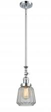 Innovations Lighting 206-PC-G142 - Chatham - 1 Light - 7 inch - Polished Chrome - Stem Hung - Adjustable Mini Pendant