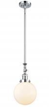Innovations Lighting 206-PC-G201-8 - Beacon - 1 Light - 8 inch - Polished Chrome - Stem Hung - Adjustable Mini Pendant