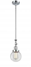 Innovations Lighting 206-PC-G202-6 - Beacon - 1 Light - 6 inch - Polished Chrome - Stem Hung - Adjustable Mini Pendant