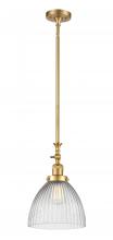 Innovations Lighting 206-SG-G222 - Seneca Falls - 1 Light - 10 inch - Satin Gold - Stem Hung - Adjustable Mini Pendant