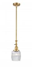 Innovations Lighting 206-SG-G302 - Colton - 1 Light - 6 inch - Satin Gold - Stem Hung - Adjustable Mini Pendant
