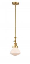 Innovations Lighting 206-SG-G321 - Olean - 1 Light - 7 inch - Satin Gold - Stem Hung - Adjustable Mini Pendant