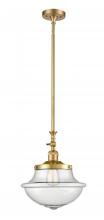 Innovations Lighting 206-SG-G544 - Oxford - 1 Light - 12 inch - Satin Gold - Stem Hung - Adjustable Mini Pendant