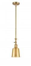 Innovations Lighting 206-SG-M9-SG - Addison - 1 Light - 5 inch - Satin Gold - Stem Hung - Adjustable Mini Pendant