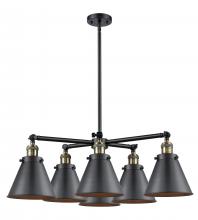 Innovations Lighting 207-6CR-BAB-M13-BK - Appalachian 6 Light Chandelier