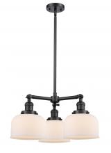 Innovations Lighting 207-BK-G71 - Bell - 3 Light - 22 inch - Matte Black - Stem Hung - Chandelier