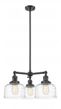 Innovations Lighting 207-OB-G713 - Bell - 3 Light - 22 inch - Oil Rubbed Bronze - Stem Hung - Chandelier
