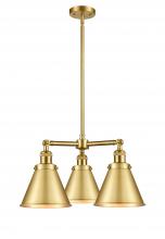 Innovations Lighting 207-SG-M13-SG - Appalachian - 3 Light - 21 inch - Satin Gold - Stem Hung - Chandelier