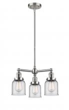 Innovations Lighting 207-SN-G52-LED - Bell - 3 Light - 19 inch - Brushed Satin Nickel - Stem Hung - Chandelier