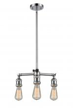 Innovations Lighting 207NH-PC - Bare Bulb 3 Light Chandelier