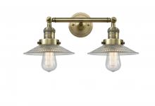 Innovations Lighting 208-AB-G2-LED - Halophane - 2 Light - 18 inch - Antique Brass - Adjustable Bath Vanity Light