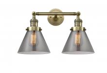 Innovations Lighting 208-AB-G43 - Cone - 2 Light - 18 inch - Antique Brass - Adjustable Bath Vanity Light