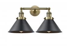 Innovations Lighting 208-AB-M10-BK - Briarcliff - 2 Light - 19 inch - Antique Brass - Adjustable Bath Vanity Light