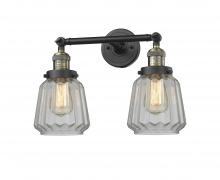 Innovations Lighting 208-BAB-G142 - Chatham - 2 Light - 16 inch - Black Antique Brass - Adjustable Bath Vanity Light