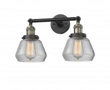 Innovations Lighting 208-BAB-G172 - Fulton - 2 Light - 17 inch - Black Antique Brass - Adjustable Bath Vanity Light