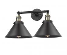 Innovations Lighting 208-BAB-M10-BK - Briarcliff - 2 Light - 19 inch - Black Antique Brass - Adjustable Bath Vanity Light