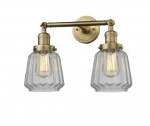 Innovations Lighting 208-BB-G142 - Chatham - 2 Light - 16 inch - Brushed Brass - Adjustable Bath Vanity Light