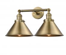 Innovations Lighting 208-BB-M10-BB - Briarcliff - 2 Light - 19 inch - Brushed Brass - Adjustable Bath Vanity Light