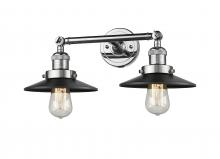 Innovations Lighting 208-PC-M6BK - Railroad - 2 Light - 18 inch - Polished Chrome - Adjustable Bath Vanity Light