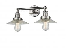 Innovations Lighting 208-PN-G2 - Halophane - 2 Light - 18 inch - Polished Nickel - Adjustable Bath Vanity Light