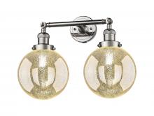 Innovations Lighting 208-PN-G208-8 - Beacon - 2 Light - 19 inch - Polished Nickel - Adjustable Bath Vanity Light