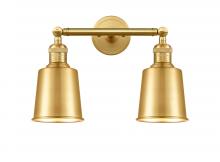 Innovations Lighting 208-SG-M9-SG - Addison - 2 Light - 16 inch - Satin Gold - Adjustable Bath Vanity Light