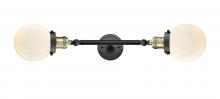 Innovations Lighting 208L-BAB-G201-6-LED - Beacon - 2 Light - 6 inch - Black Antique Brass - Adjustable Bath Vanity Light