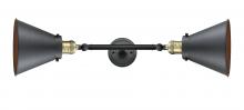 Innovations Lighting 208L-BAB-M13-BK - Appalachian - 2 Light - 8 inch - Black Antique Brass - Adjustable Bath Vanity Light