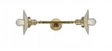 Innovations Lighting 208L-BB-G2 - Halophane - 2 Light - 9 inch - Brushed Brass - Adjustable Bath Vanity Light
