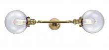 Innovations Lighting 208L-BB-G204-8 - Beacon - 2 Light - 8 inch - Brushed Brass - Adjustable Bath Vanity Light