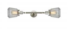 Innovations Lighting 208L-SN-G142-LED - Chatham - 2 Light - 7 inch - Brushed Satin Nickel - Adjustable Bath Vanity Light