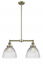 Innovations Lighting 209-AB-G222 - Seneca Falls - 2 Light - 21 inch - Antique Brass - Stem Hung - Adjustable Island Light