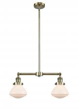 Innovations Lighting 209-AB-G321 - Olean - 2 Light - 22 inch - Antique Brass - Stem Hung - Adjustable Island Light