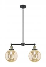 Innovations Lighting 209-BAB-G208-8 - Beacon - 2 Light - 25 inch - Black Antique Brass - Stem Hung - Adjustable Island Light