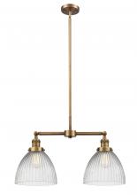 Innovations Lighting 209-BB-G222 - Seneca Falls - 2 Light - 21 inch - Brushed Brass - Stem Hung - Adjustable Island Light