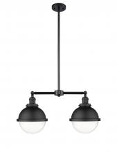 Innovations Lighting 209-BK-HFS-82-BK - Hampden - 2 Light - 18 inch - Matte Black - Stem Hung - Adjustable Island Light