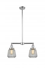 Innovations Lighting 209-PC-G142 - Chatham - 2 Light - 21 inch - Polished Chrome - Stem Hung - Adjustable Island Light
