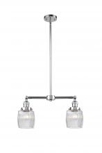 Innovations Lighting 209-PC-G302 - Colton - 2 Light - 22 inch - Polished Chrome - Stem Hung - Adjustable Island Light