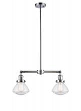 Innovations Lighting 209-PC-G324 - Olean - 2 Light - 22 inch - Polished Chrome - Stem Hung - Adjustable Island Light