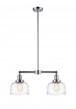 Innovations Lighting 209-PC-G713 - Bell - 2 Light - 21 inch - Polished Chrome - Stem Hung - Adjustable Island Light