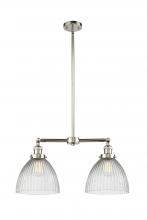 Innovations Lighting 209-PN-G222 - Seneca Falls - 2 Light - 21 inch - Polished Nickel - Stem Hung - Adjustable Island Light